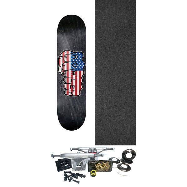 Toy Machine Skateboards Geoff Rowley Old Glory Skateboard Deck - 8.5" x 31.75" - Complete Skateboard Bundle